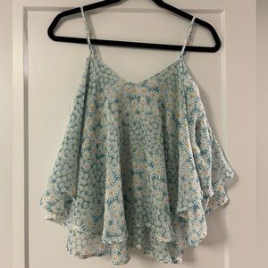 Fab’rik Women’s Daisy Print Tank Top Blouse